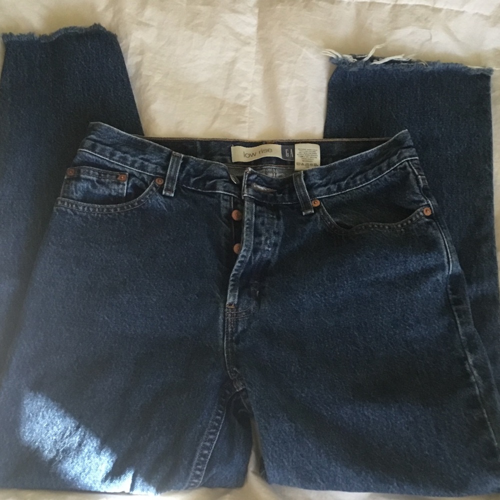 Gap Dark Blue Straight Jeans for Women